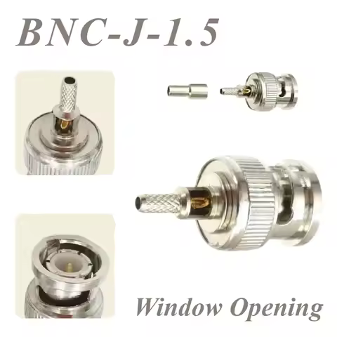 Q9 Male Plug Right Angle Connector Crimp for RG174 RG316 LMR100 Cable Coaxial 50 Ohm BNC-J-1.5 Adapt