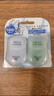 🇯🇵塔塔日本代購🇯🇵 AQUA SAVON 洗手紙 香皂 出門方便 日本購入