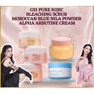 G21 Pure Kojic Bleaching Cream Scrub | Alpha Arbutin Cream | Moroccan Blue Nila Powder