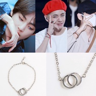 Bracelet Bracelet BTS Merchandise Kim Taehyung V Collision Bracelet Titanium Steel Bracelet Simple Fashion Men Women Jewelry