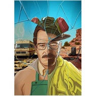 WUDJXG Breaking Bad Poster Walter White Poster TV Movie Poster Print Bedroom Canvas Wall Art Unframe