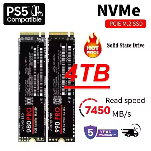 2026 SDD 980Pro 990Pro High Speed M2 NVMe PCIe4 1TB Solid State Drive Internal Storage Upgrade For P