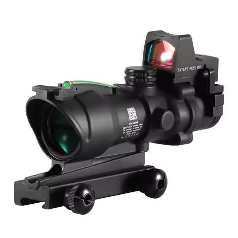 Adjustable 4x32 Red Dot 1x 4x Scope Red Dot Tactical Scope 20mm Rail Scope for Hunting