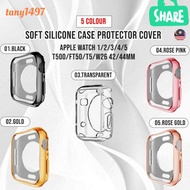 Tali jam Aksesori jam tangan KL STOCK T500 T55 42mm 44mm Series 5 Apple Watch Soft Silicone Case Pro