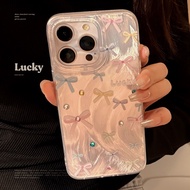 Dopamine Color Bow Suitable for iPhone Phone Case/Feather Yarn