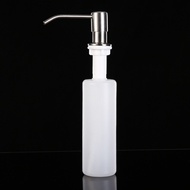 1pcs Soap Dispenser Bathroom Detergent Dispenser for Liquid Lotion Stainless Steel Head + ABS Bottle