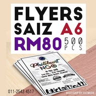 Print Flyers Murah  Saiz A6 Simili Paper