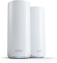 NETGEAR Orbi 770 Series Tri-Band WiFi 7 Mesh System (RBE772) - Router + 1 Satellite Extender - Cover