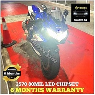 Suzuki Gsxr 600 750 K8 K9 6500K White LED Headlight Bulb -1X Low Beam / 2X High Beam - H4 H7 H8 H11 