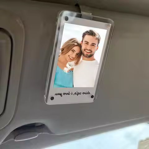 Car Visor Photo Clip,Universal Acrylic Photo Holder Sun Decor Personalized Car Visor Organizer Inter
