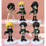 Attack On Titan Chibi Action Figure Large 9cm Eren Yeager Character Levi Ackerman/ Mikasa Ackerman/ 
