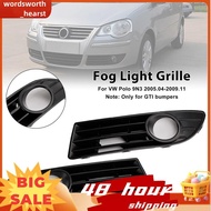 2PCS Fog Light Frame Cover Grille Grill for 9N 2005-2009 6Q0853665E, 6Q0853666G