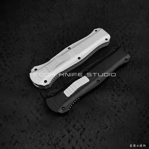 FOOH KNIFE STUDIO INFIDEL 3300 3300BK Best Version Real D2 Steel CNC 6061 Aluminum Handle EDC Self D