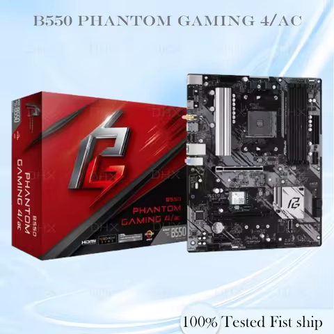 For ASROCK B550 PHANTOM GAMING 4/ac Motherboard AM4 DDR4 128GB support Ryzen 5 5500 7 5700X PRO 3200