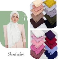 Shawl Sulam Design Bunga
