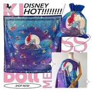 Kiss Me Doll - ผ้าพันคอ/ผ้าคลุมไหล่ Disney Ariel ลาย Mermaid's wave ขนาด 100x100 cm.