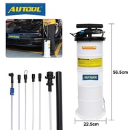 AUTOOL 6.5L Pneumatic and Manual Brake Bleeder Pumping Fluid Pump Kit Oil Change Purge Tank Tubes Re