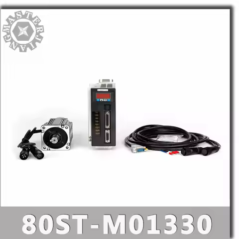 80ST-M01330 220V 400W AC Servo motor 0.4KW 1.27N.M. 3000RPM Single-Phase servomotor ac drive permane