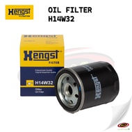 Hengst - Engine Oil Filter - Oil Filter H14W32 for Audi Q2, 3, Ford, Suzuki Swift, VW, Volvo
