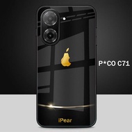 Case For Poco C71 - Softcase Glass Kaca Poco C71 - Casing Glass Kaca Poco C71