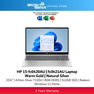 HP 15-fc0420AU | fc0421AU Laptop - 15.6" FHD/Athlon Silver 7120U/8GB D5/512GB SSD/Win11 Home