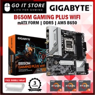 GIGABYTE B650M GAMING PLUS WIFI mATX AMD AM5 Motherboard + AMD Ryzen 7000 8000 9000 Series Processor
