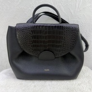 Polene Embossed Leather Handle Bag