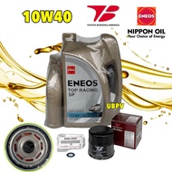 ENEOS Top Racing Sp น้ำมันเครื่อง กึ่งสังเคราะห์ 10W40 +กรอง Toyota Boshoku OS-001 แหวนแท้ 4+1ลิตร