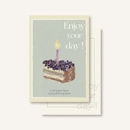 【蘭姆島】藍莓塔 生日卡片