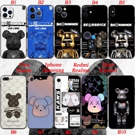 Apple iPhone 6 6S 7 8 SE PLUS X XS Kaws Bearbrick Art Silicone Anti-fall Cover TPU Straight Side Phone Case