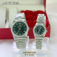 Original AD Steel AD 097 Unisex Stainless Steel couple watch Japan movement WATER RESISTANT