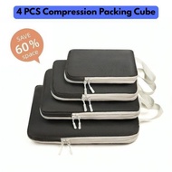 [SG] 4pcs Compression Packing Cube/ Travel Luggage Organiser/ Compression Cube/ Packing Cube / Lugga