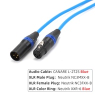 CANARE สายไมโครโฟนแบบกำหนดเองที่ทำด้วยมือ L-2T2S สายไมโครโฟน ปลั๊ก netaxk NC3FXX-B NC3FXX-B สายสัญญา