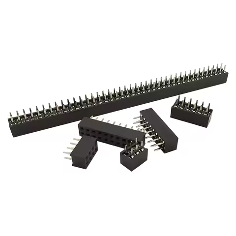 10Pcs 2mm 2.0mm Pitch 2x2/3/4/5/6/7/8/9/10/12/15/20/22/25/30/40Pin Double Row Straight Female Pin He