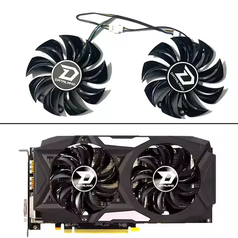 2 Pack GA91B2U Powercolor Red Devil RX580 GPU Cooler Cooling Fan for Radeon Red Dragon AX 480 470 58