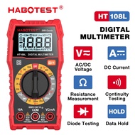 HABOTEST HT108L Digital Multimeter 600V/10A AC/DC Voltage 2000 Counts Voltmeter Ammeter Ohm Transist