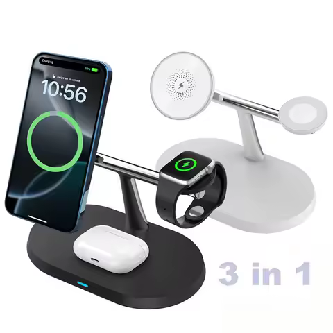 3 In 1 Magnetic Fast Wireless Charger Station For iPhone 17 16 15 14 Pro Max Apple Watch 9 8 Airprod
