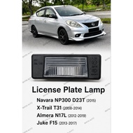 Nissan N17L Almera License No Plate Lamp D23T Navara T31 X-Trail F15 Juke Terra 26510-8990A