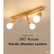 Nordic ceiling lamp LED spotlight track lamp  wall hallway dining room  wood lamp home and living ce