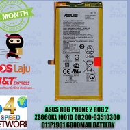 6000mAh Battery C11P1901 ASUS ROG Phone 2 ROG 2 ZS660KL I001D 0B200-03510300 ROG II ROG2 BATERI 6000