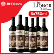Bundle of 6 Bottles 19 Crimes Red Blend Bold Red Wine 750ml