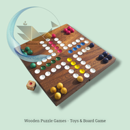 เกมลูโด่เม็ดไม้ (Ludo Bead) Board Game ของเล่นเสริมสร้างทักษะ และพัฒนาการ -Wooden Toy -Toys -Puzzle