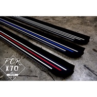 [Ready Stock Malaysia] [Black + Stripe edition] For Proton X70 side step running board 1 set 2 pcs