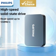 PHILIPS High-Speed Portable Solid State Drive (SSD) – 550MB/s Read Speed USB 3.2 Gen 1 Interface Up 