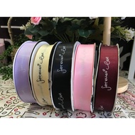 50 YARDS WORDING SATIN RIBBON 25MM  FOREVER LOVE / SATIN REBEN 25MM 50YARDS