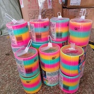 Large Rainbow Circle Stall Toys 8.7 * 9 Rainbow Circle Educational Toys Spring Magic Circle V2P9