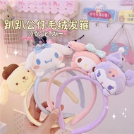 Cute Cartoon Face Wash Hairpin Hairband Sanrio Cinnamon Dog Melody Kuromi Three-Dimensional Doll Hai