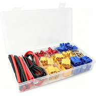 AOKIN | 82pcs T-Plug / XT30 / XT60 / XT90 / EC3 / EC5 Male & Female Plug Adapter Connectors Kit 14 A
