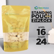 Standing Pouch Ziplock Matte Gold 16X24