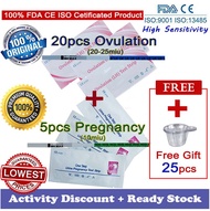 20pcs Ovulation Test Strip Kit + 5pcs Early Pregnancy Test Strip Kit 10miu +25pcs Urine Cups